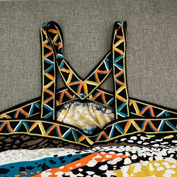 BCBGMAXAZRIA Dress Medium Zotia Printed Summer Casual Party Mini Dress MSRP $138 - Picture 13 of 15